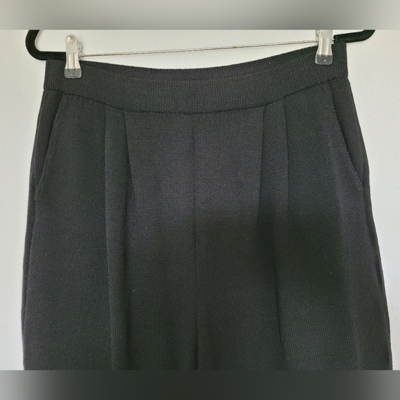 St.John Women Luxury Santana Knit Pull On Pants Wool Blend High Rise Black 10-12 - Picture 12 of 16